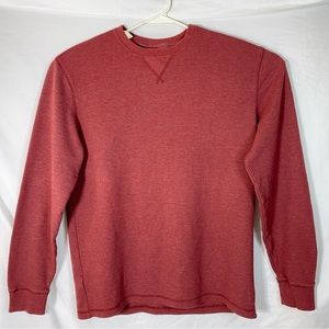 EDDIE BAUER Men's Eddie's Favorite Ultrasoft Thermal Crew Maroon Size TL
